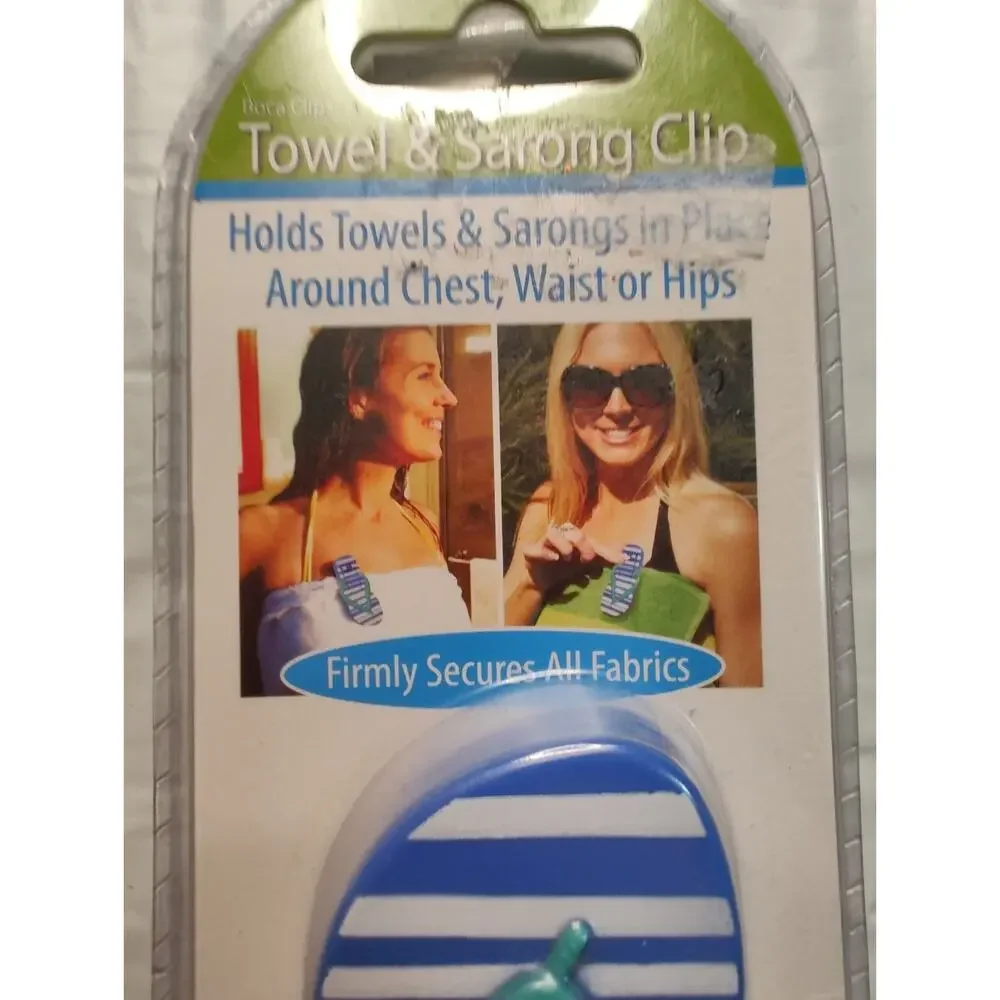 New Boca Bath Pool Spa Gym Towel Sarong Clip 3.5